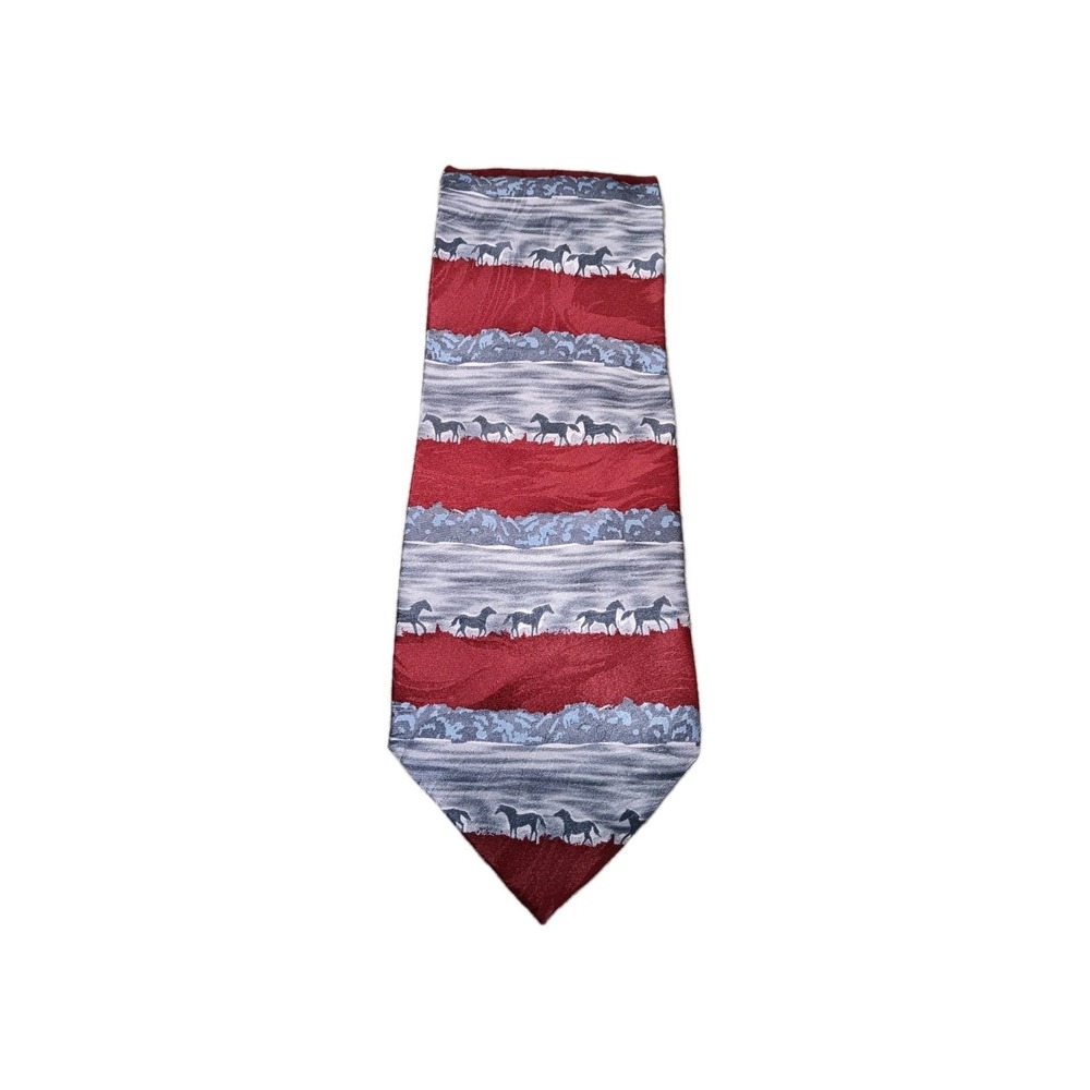 Circle S Neckwear Silk Tie Horse Print Western Cowboy Style Men's